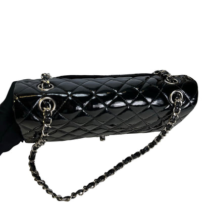 Used CHANEL Pantent CF 25 Cross body bag Black PHW