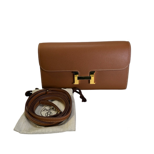 Used HERMES Epsom Constance to Go Wallet on chain Brown GHW