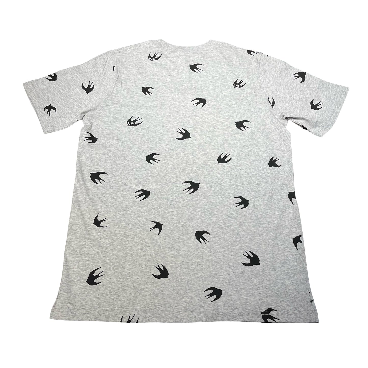 Used MOSCHINO Bird Print Tee Clothes Grey Black