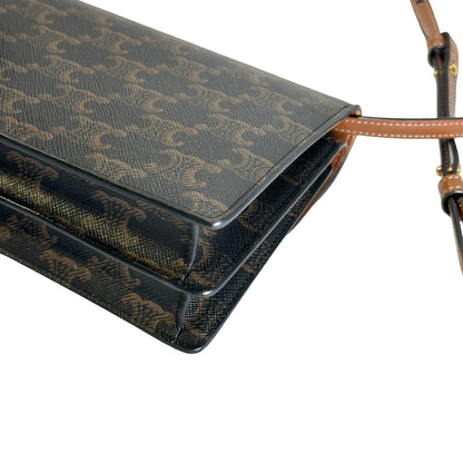 CELINE Macadam Triumph Cross Body Bag Brown