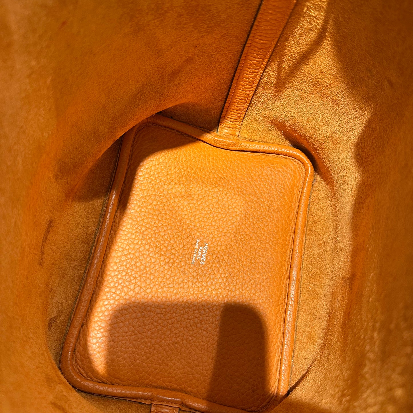 Used HERMÈS TC Picotin 18 Handbag Orange (93) PHW