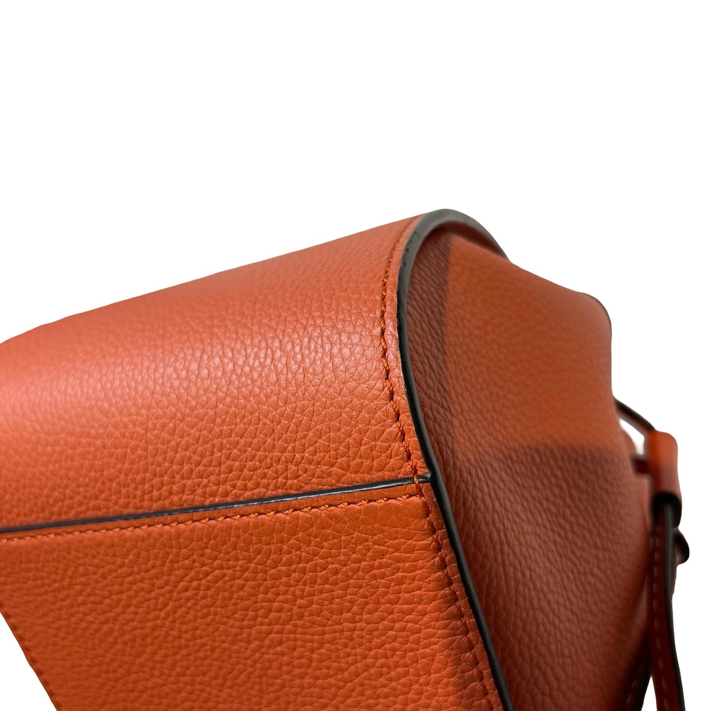Used LOEWE Calfskin Leather Hammock mini Shoulder Bag Orange