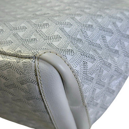 Used GOYARD Goyardine Artois Tote Bag White PHW