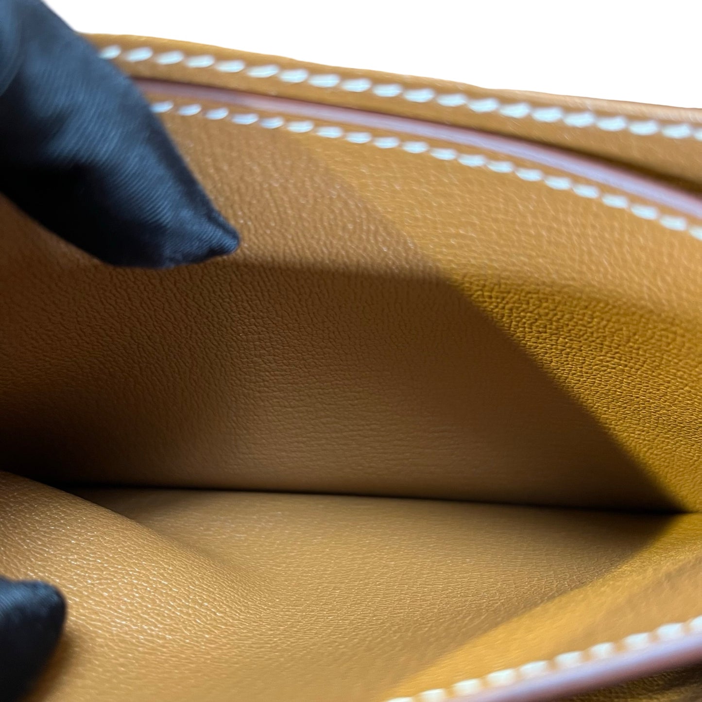 Used HERMES Evercolor Roulis Cross Body Bag Gold GHW