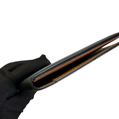 CARTIER Grained Leather Grained Leather Cover Passport Case Black