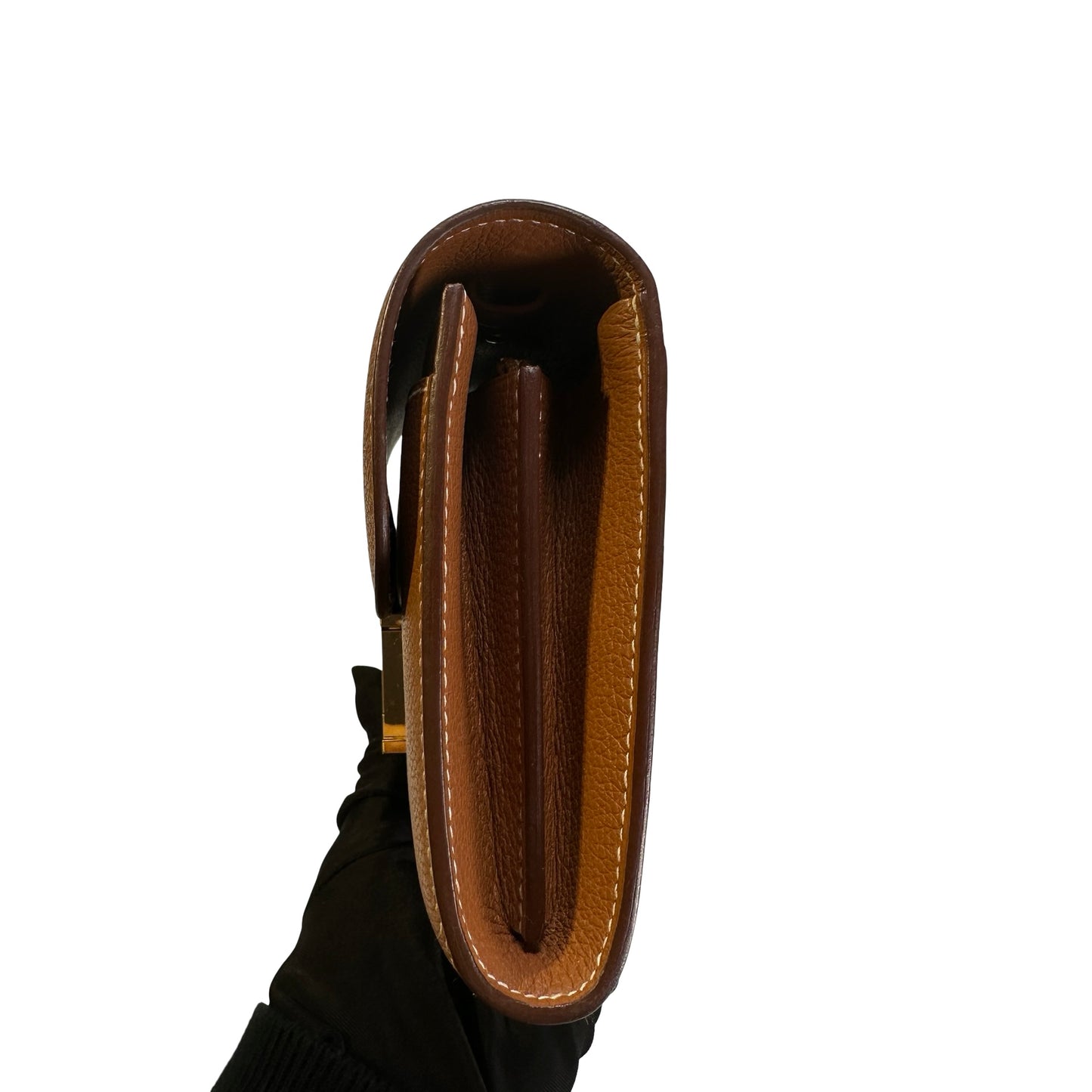 Used HERMES Epsom Constance to Go Wallet on chain Brown GHW