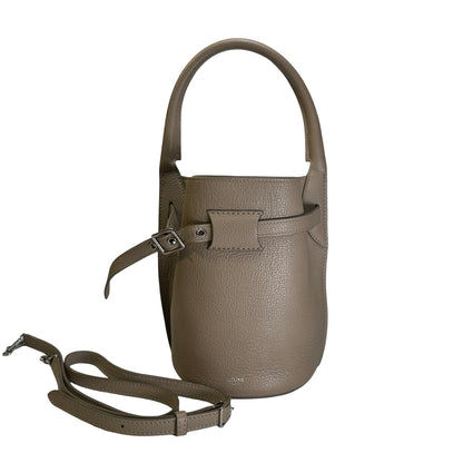 Used CELINE Grained Calfskin Big Bag Bucket Bucket Bag Taupe