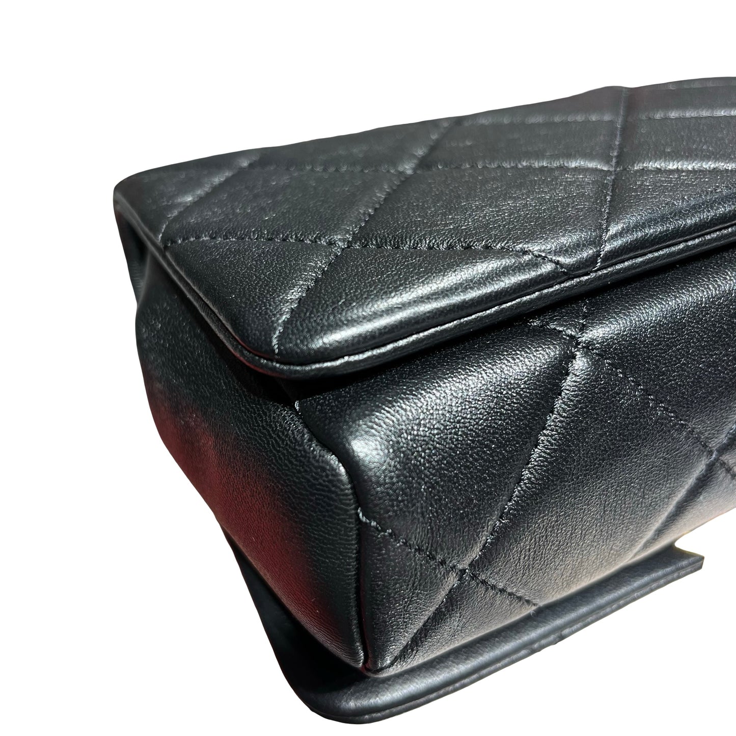 Unused CHANEL Classic Flap Shoulder Bag Black GHW