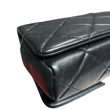 Unused CHANEL Classic Flap Shoulder Bag Black GHW