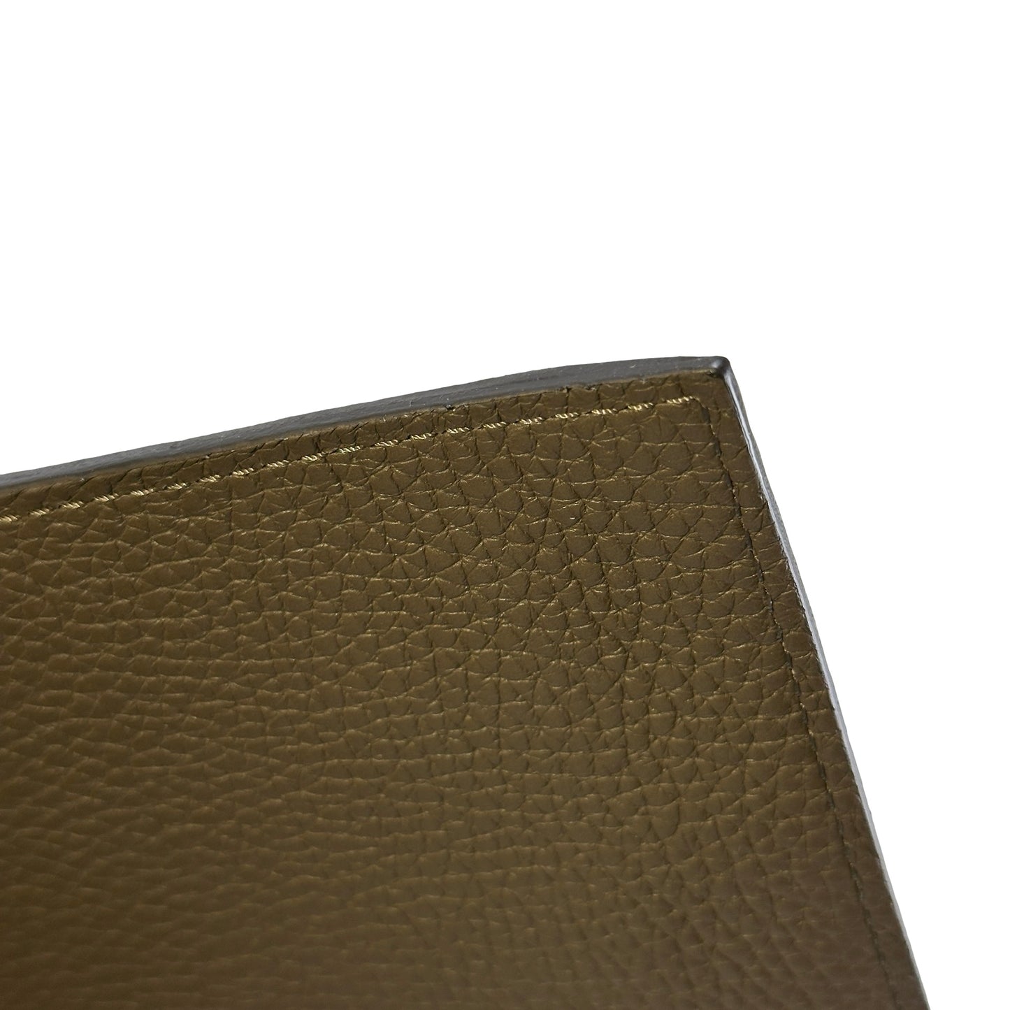 Used LONGCHAMP Pebbled Leather Le Foulonné Pouch Taupe PHW