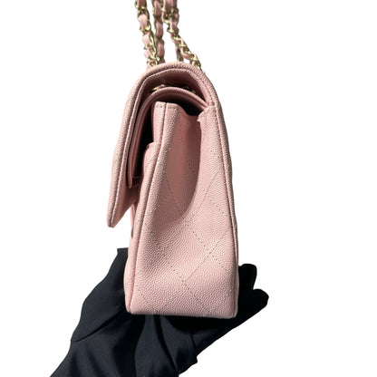 Used Chanel CF 25 Chain Shoulder Bag Light Pink GHW