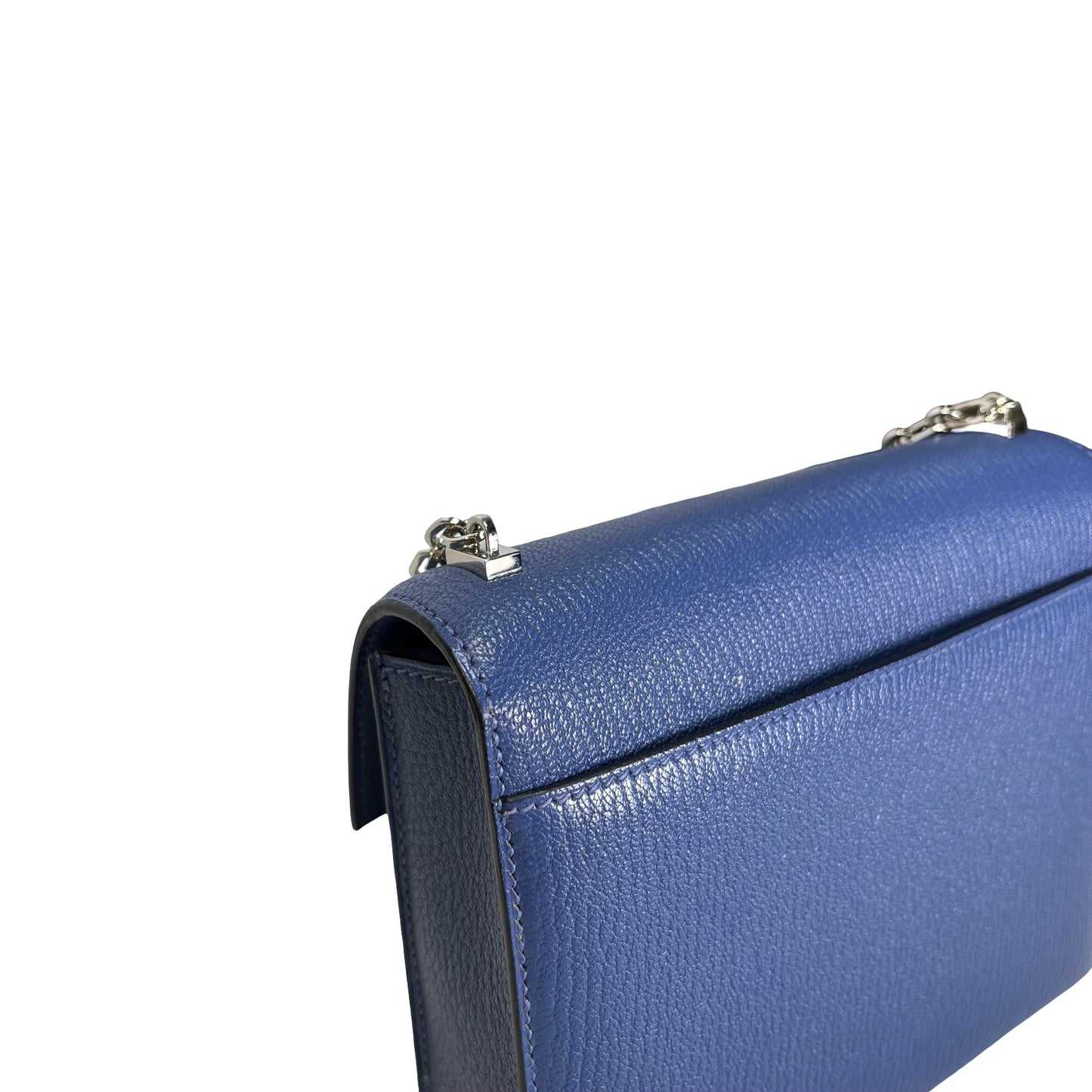 Used HERMES Epsom Verrou Crossbody Bag Blue Phw