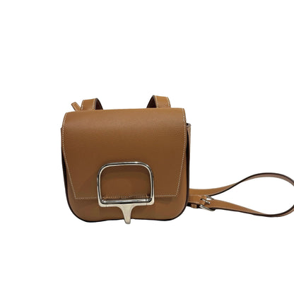 Used HERMES Epsom Della Cross body bag Gold Phw