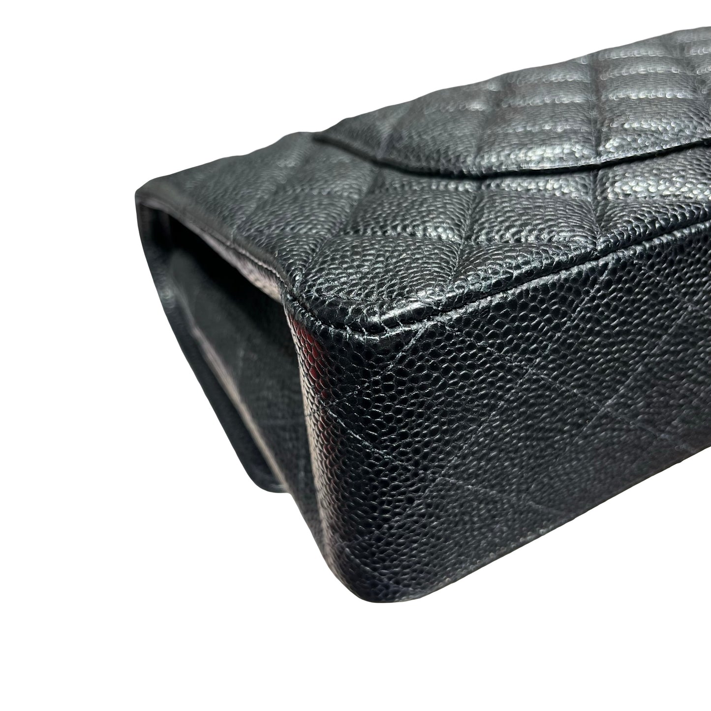Used CHANEL Classic Flap Medium Shoulder Bag Black PHW