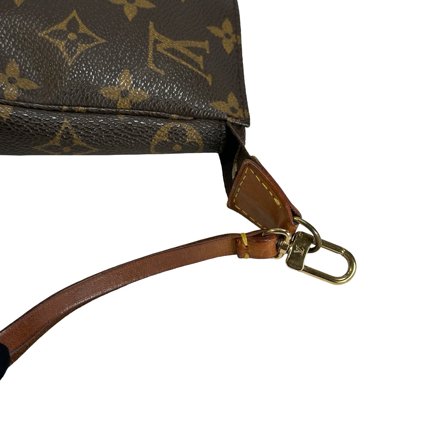 Used LOUIS VUITTON Monogram Canvas Pochette Accessoires Pouchette Brown Gold