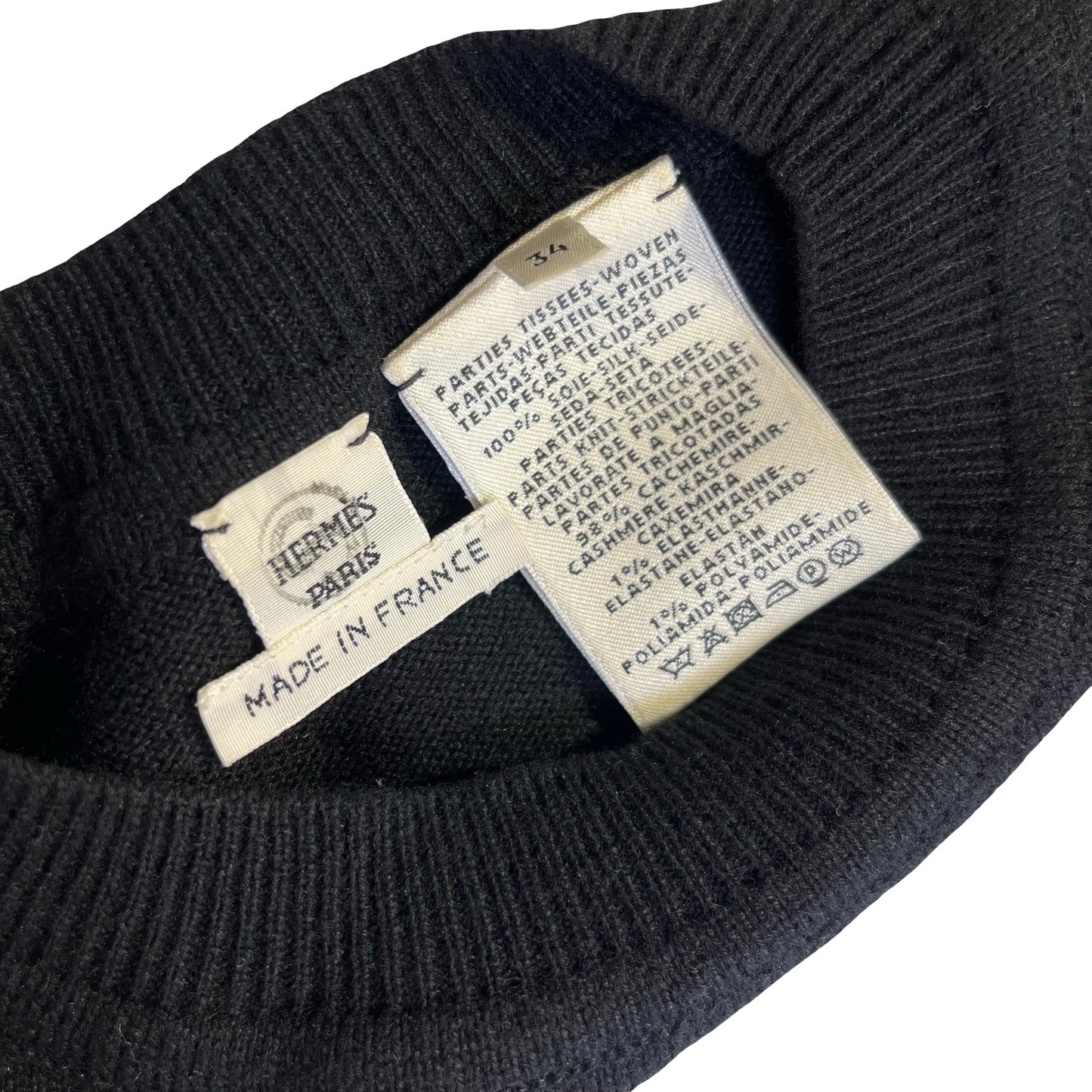 HERMES En Desordre Finesse En Desordre Finesse Twillaine Sweater Clothes Black White