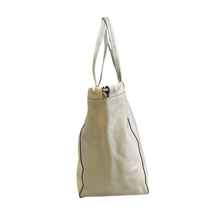 Used CELINE Leather Phantom Tote Bag White