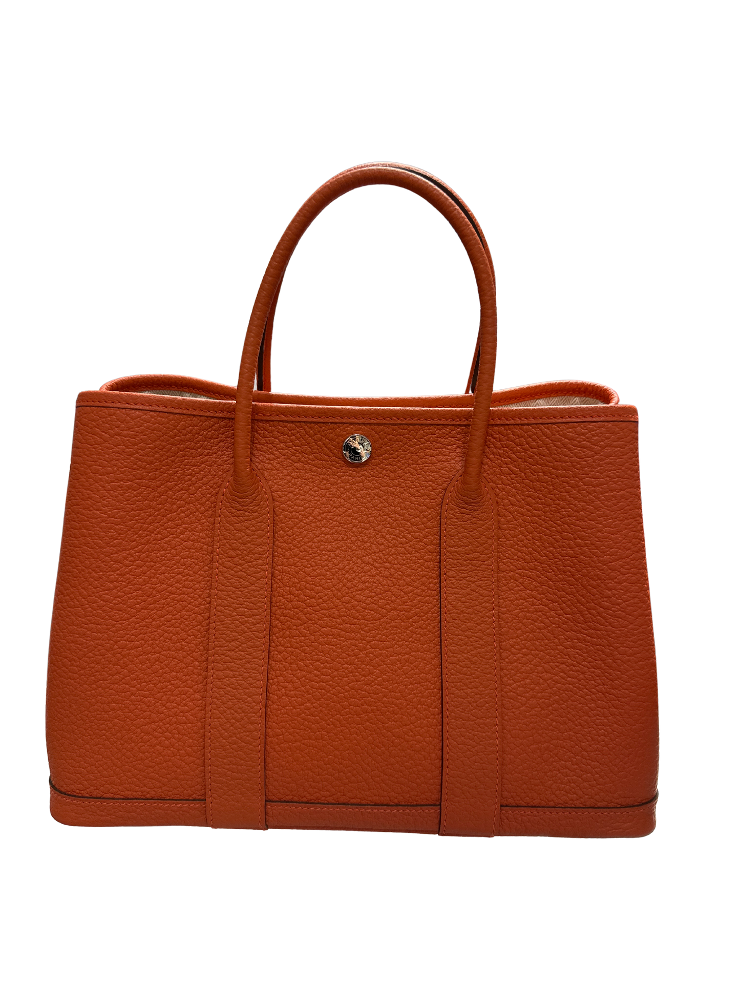 Used HERMES Negonda Garden Party Tote Bag Orange