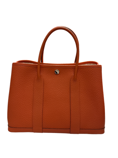 Used HERMES Negonda Garden Party Tote Bag Orange