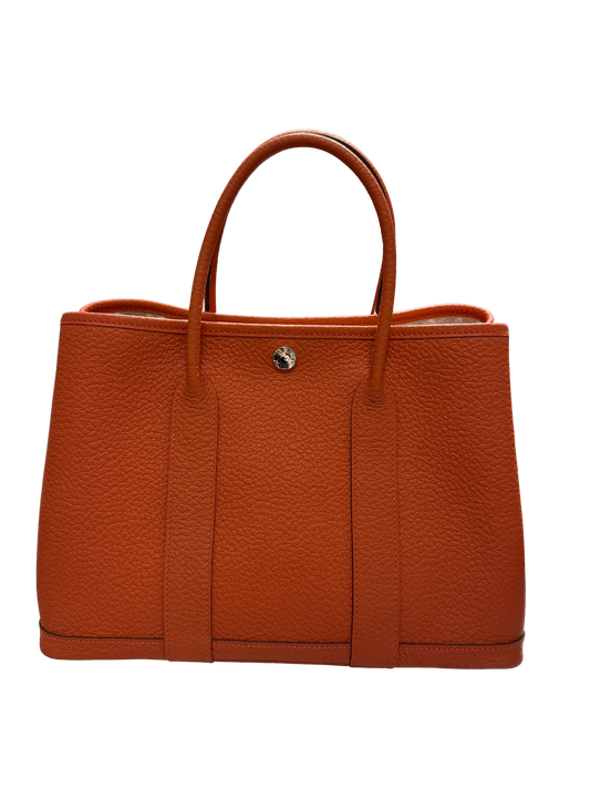 Used HERMES Negonda Garden Party Tote Bag Orange