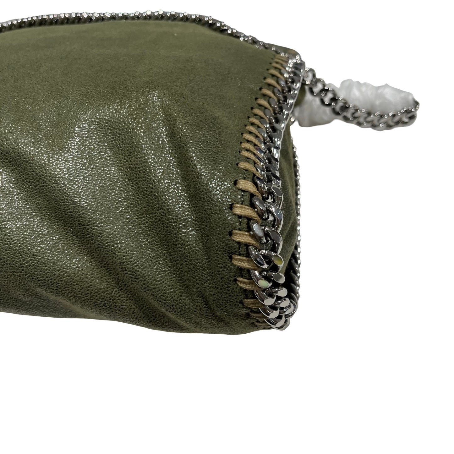 Used STELLA MCCARTNEY Solid Shaggy Deer Falabella Tote Bag Green Olive