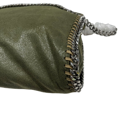 Used STELLA MCCARTNEY Solid Shaggy Deer Falabella Tote Bag Green Olive
