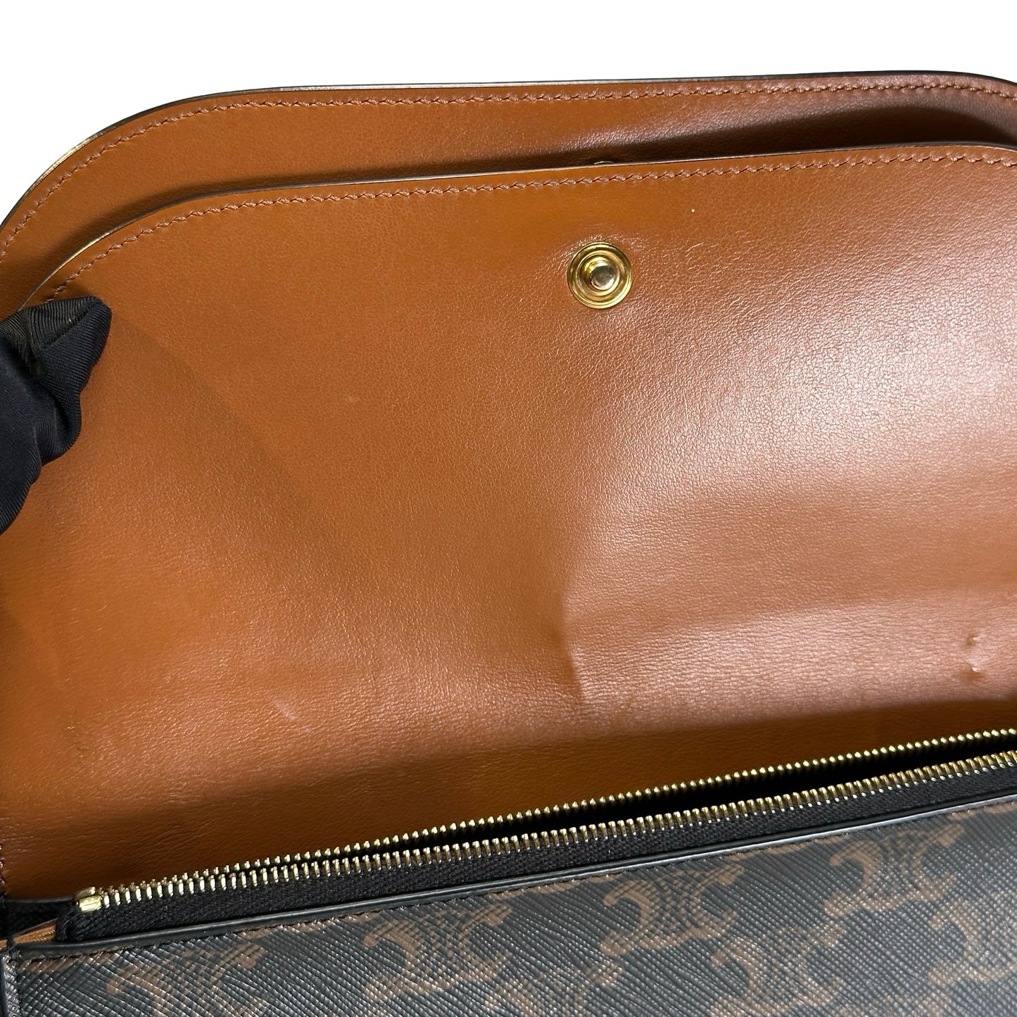 CELINE Macadam Triumph Cross Body Bag Brown