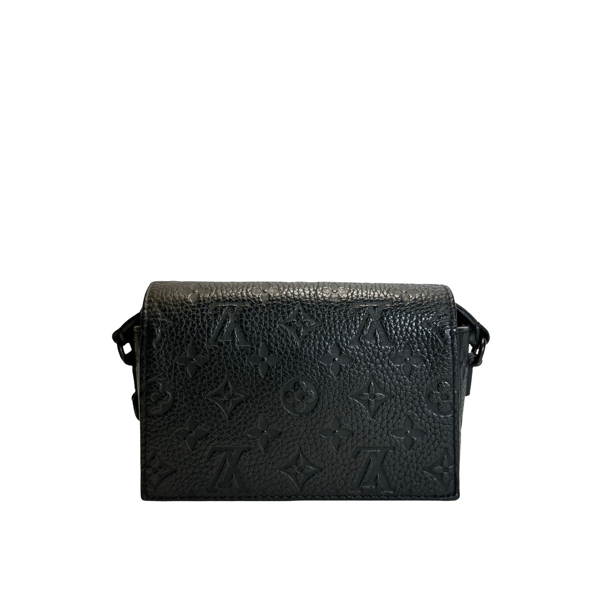 Used LOUIS VUITTON Monogram Taurillon Steamer XS Crossbody Bag Black