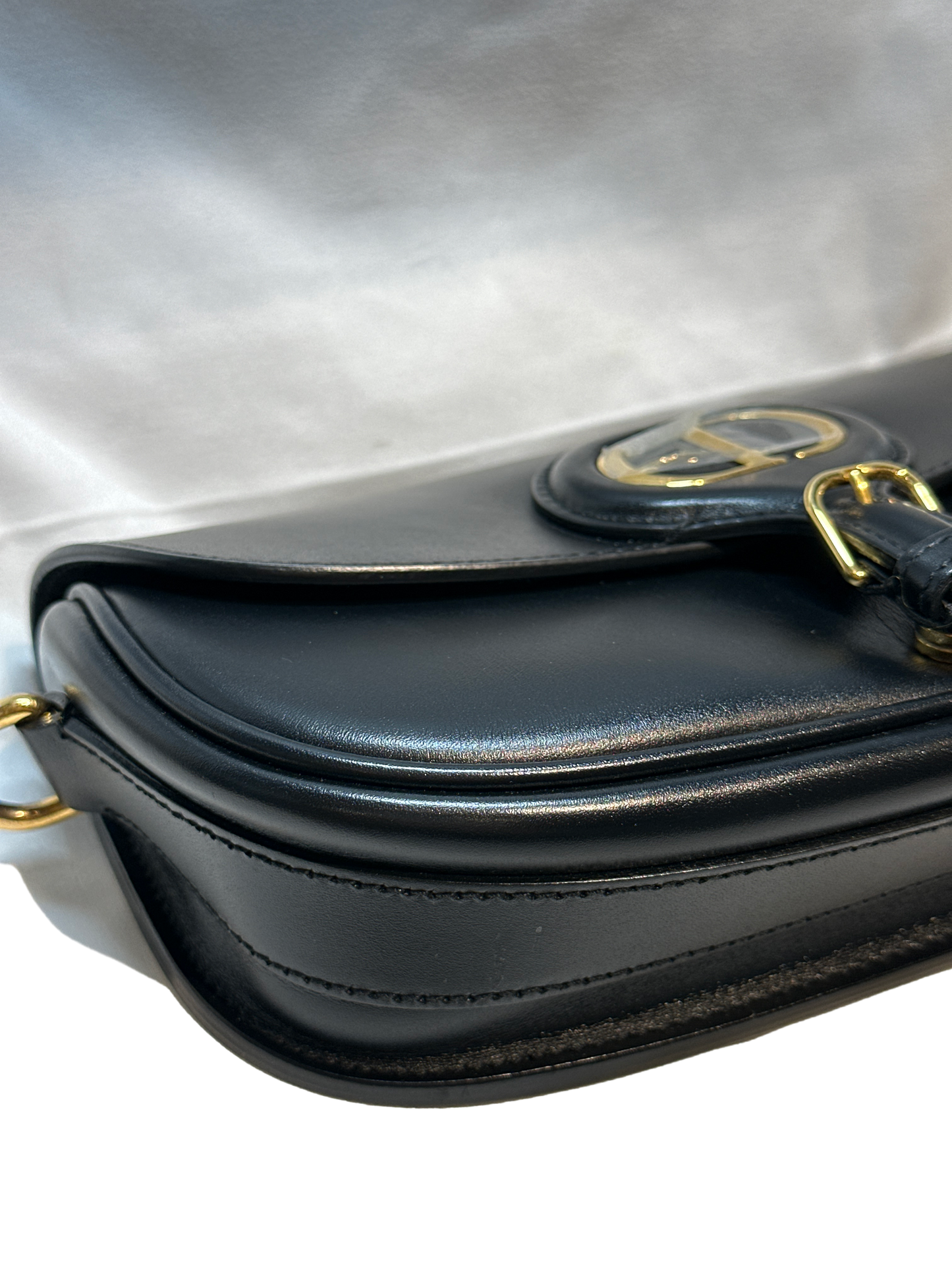 Used DIOR Bobby Flap Bag Black GHW