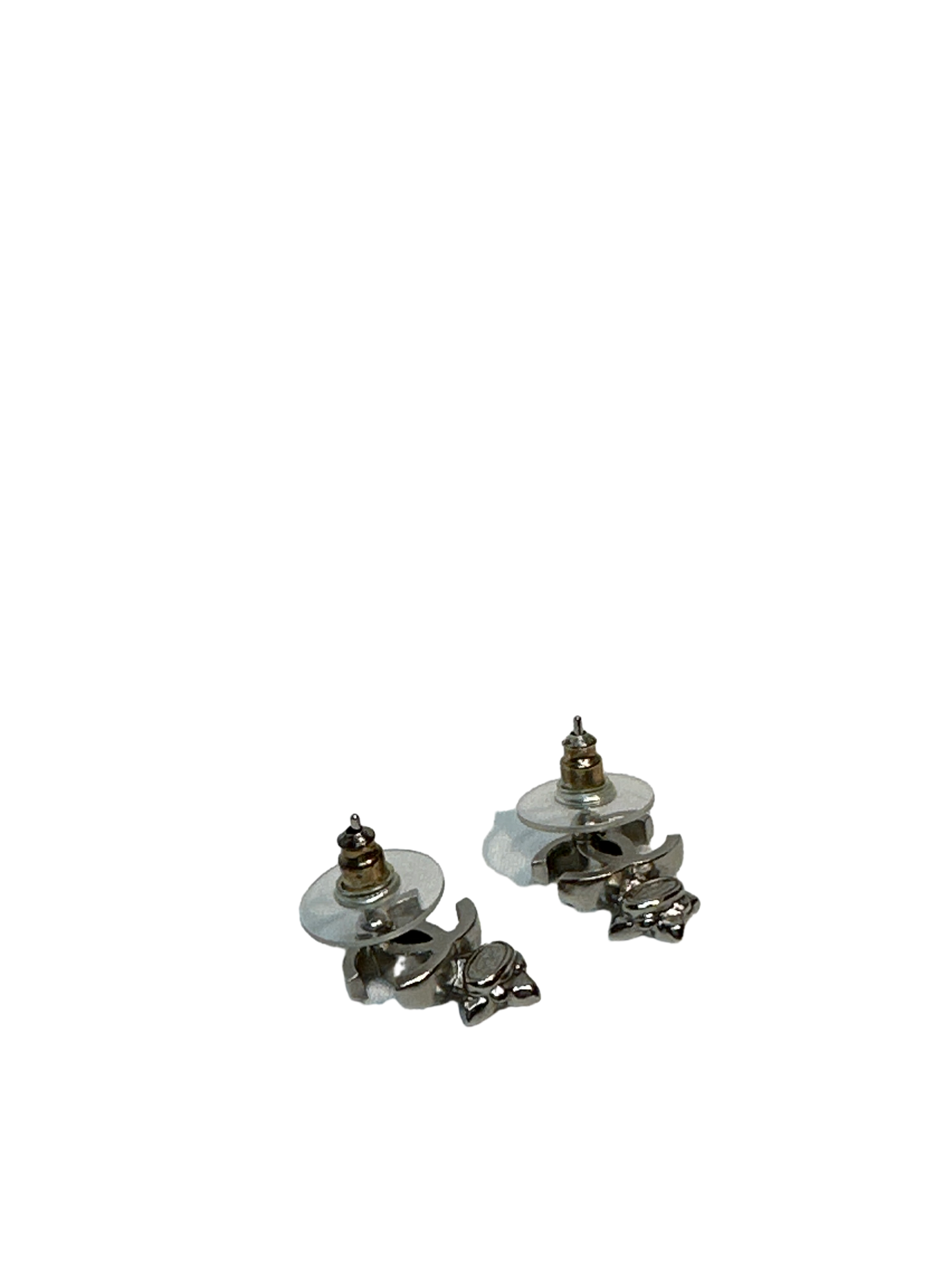 Chanel Chanel Logo Earrings Earrings Silver