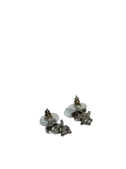 Chanel Chanel Logo Earrings Earrings Silver