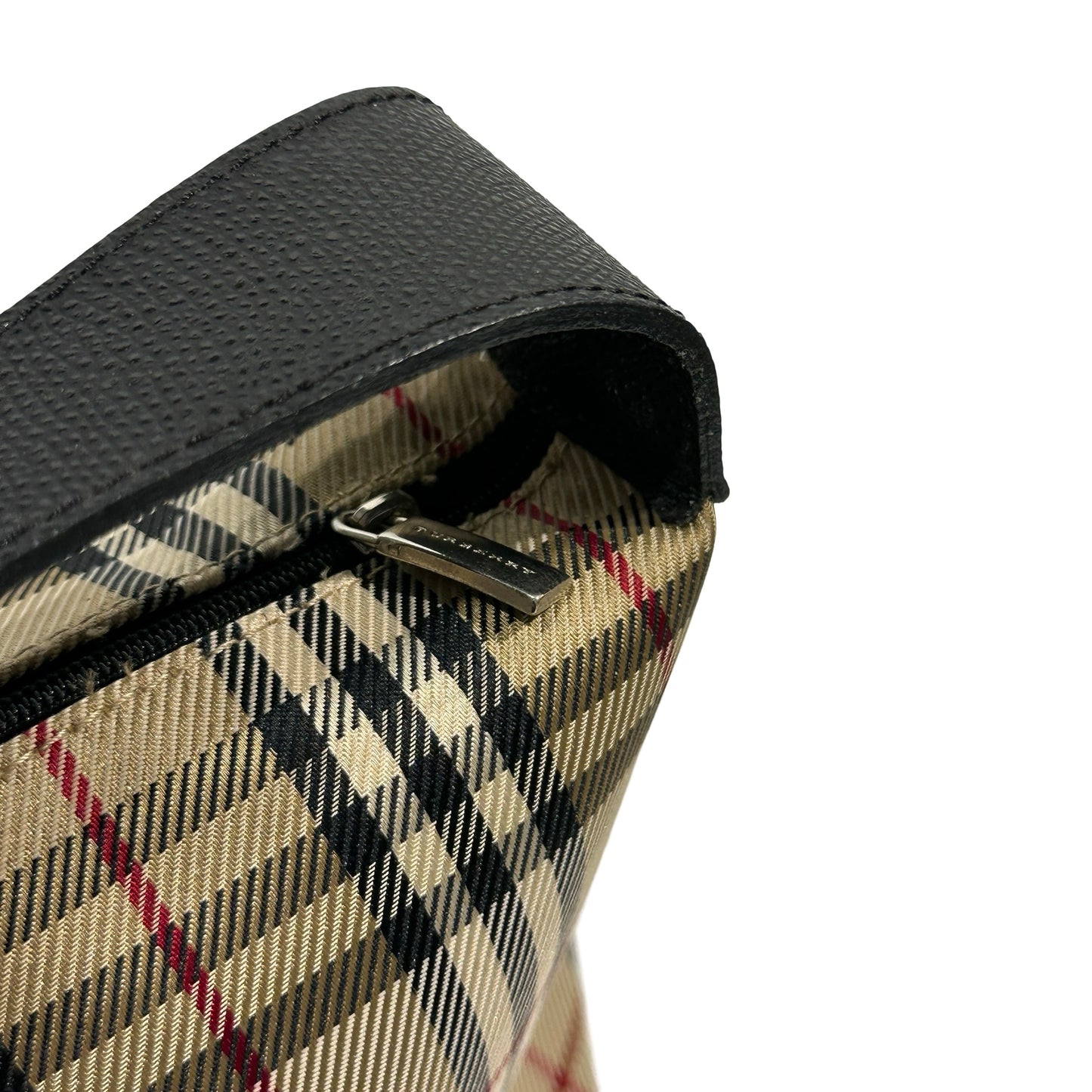 Used BURBERRY Nova Check Nova Check Shoulder Bag Beige Black Red