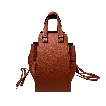 Used LOEWE Calfskin Leather Hammock mini Shoulder Bag Orange