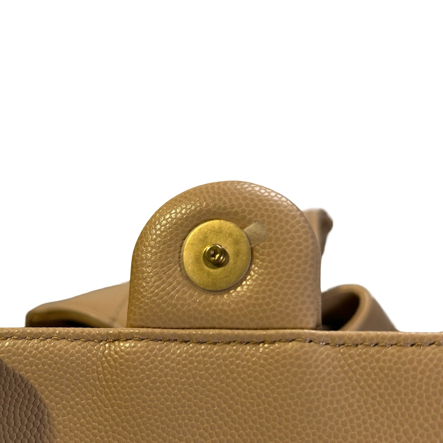 CHANEL Quilted Caviar Quilted Bucket Bag Bucket Bag Beige Gold