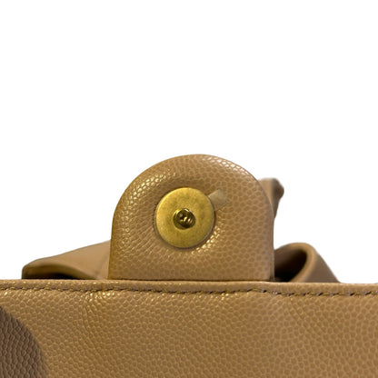 CHANEL Quilted Caviar Quilted Bucket Bag Bucket Bag Beige Gold