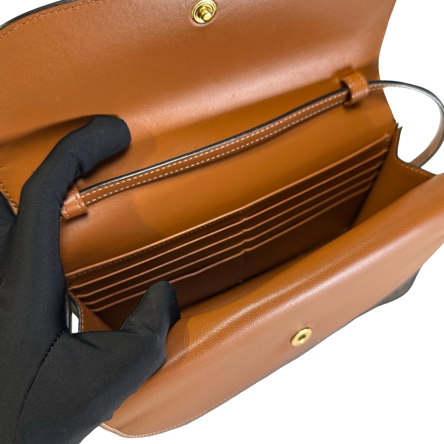 CELINE Macadam Triumph Cross Body Bag Brown