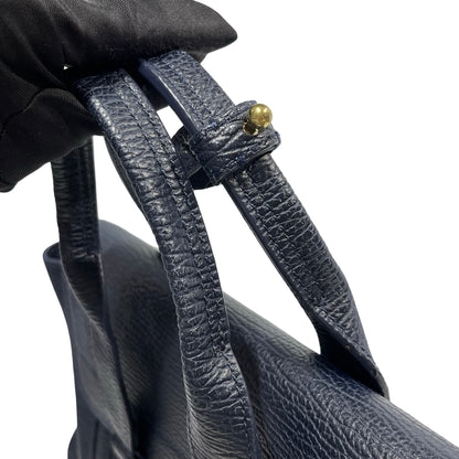 Used 3.1 PHILLIP LIM Textured Leather Pashli Satchel Blue， GHW