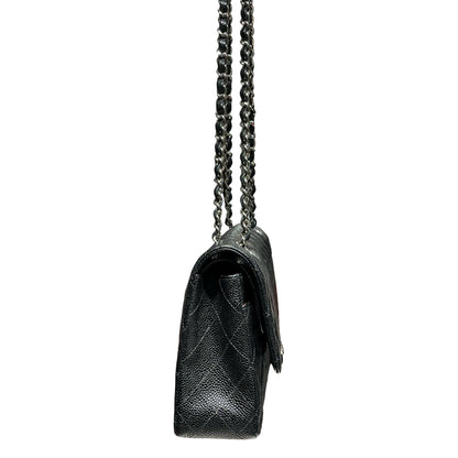 Used CHANEL Classic Flap Medium Shoulder Bag Black PHW