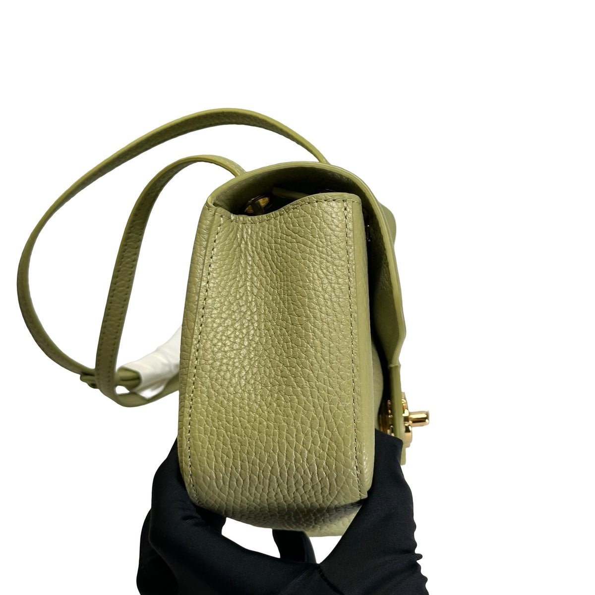 Brand New CHANEL Caviar Leather Mini Flap Bag Shoulder Bag Green GHW
