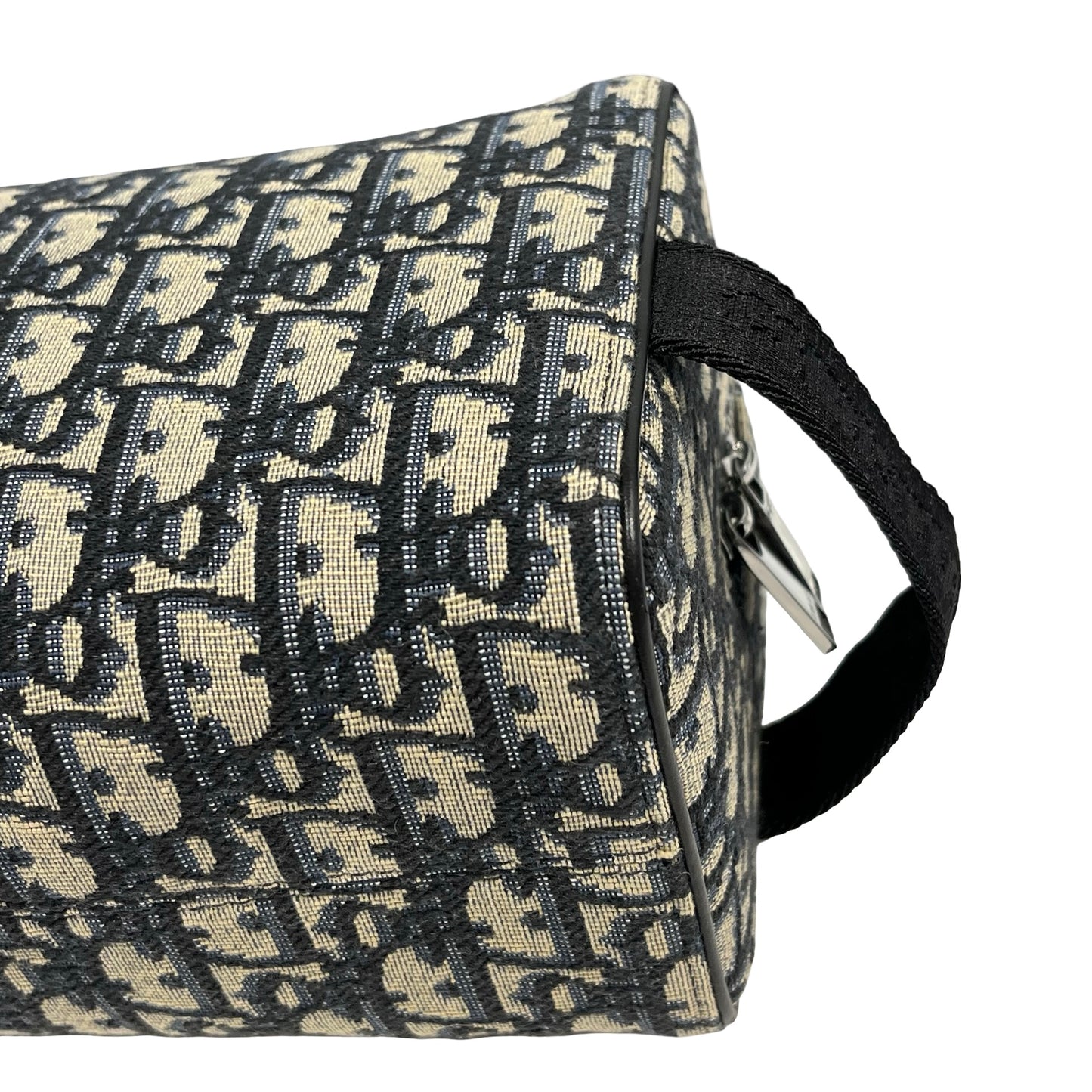 Brand New DIOR Oblique Jacquard Lingot 22 Pouch Navy Beige