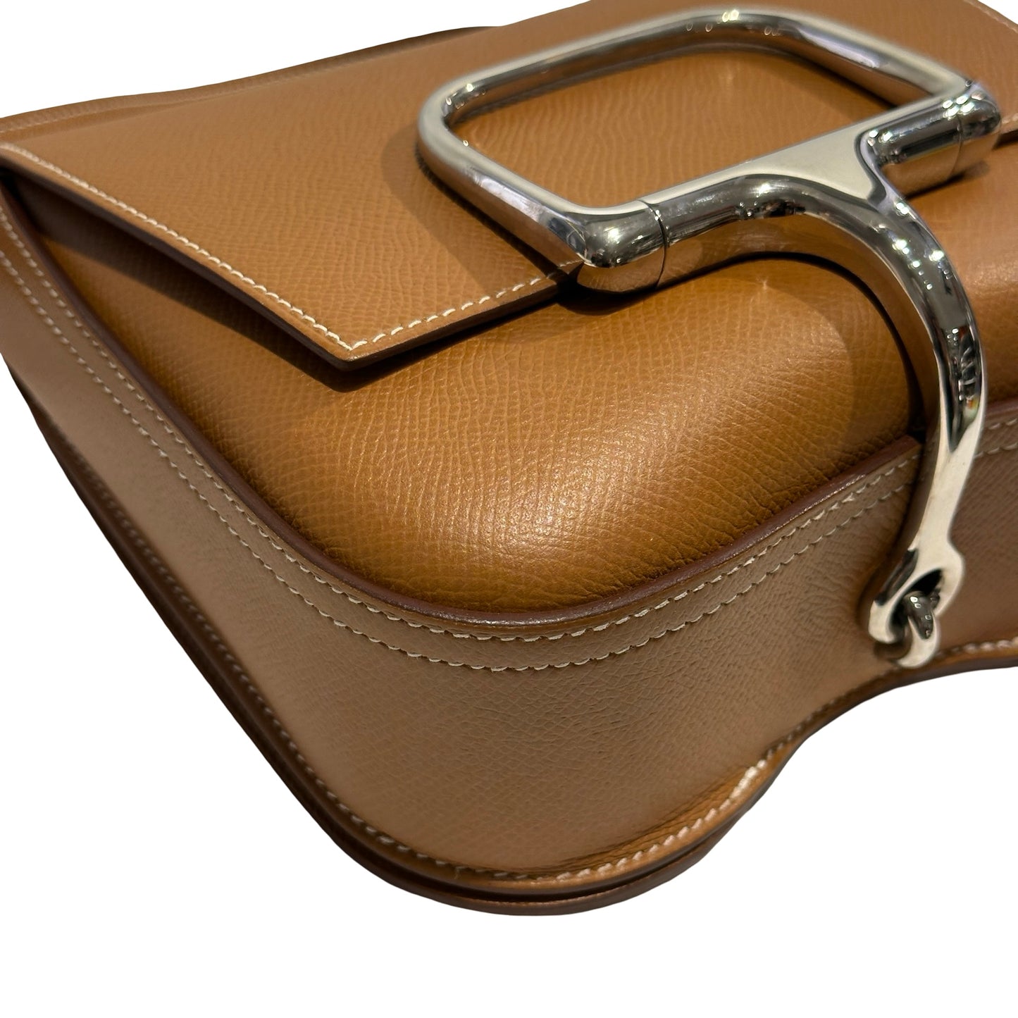 Used HERMES Epsom Della Cross body bag Gold Phw