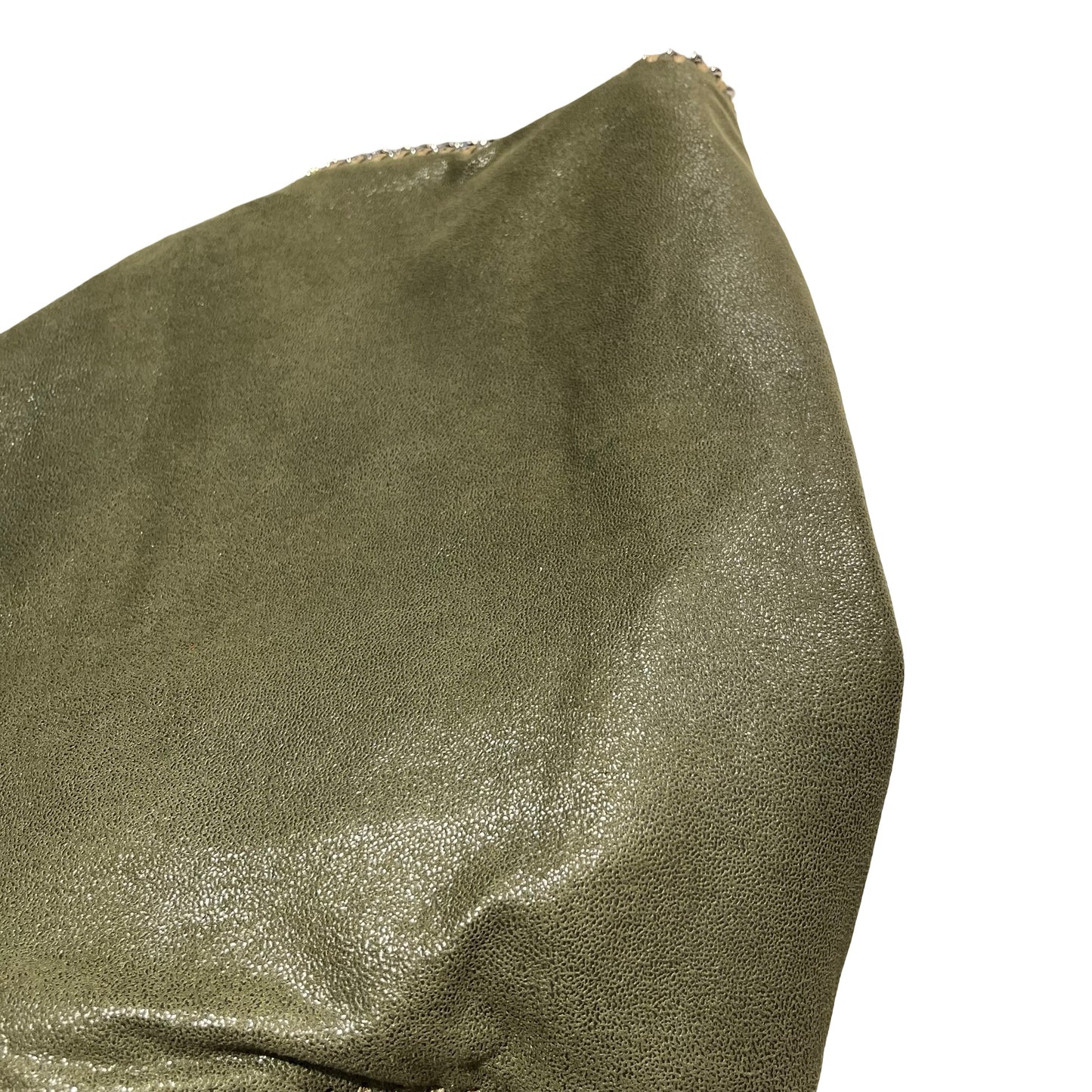 Used STELLA MCCARTNEY Solid Shaggy Deer Falabella Tote Bag Green Olive