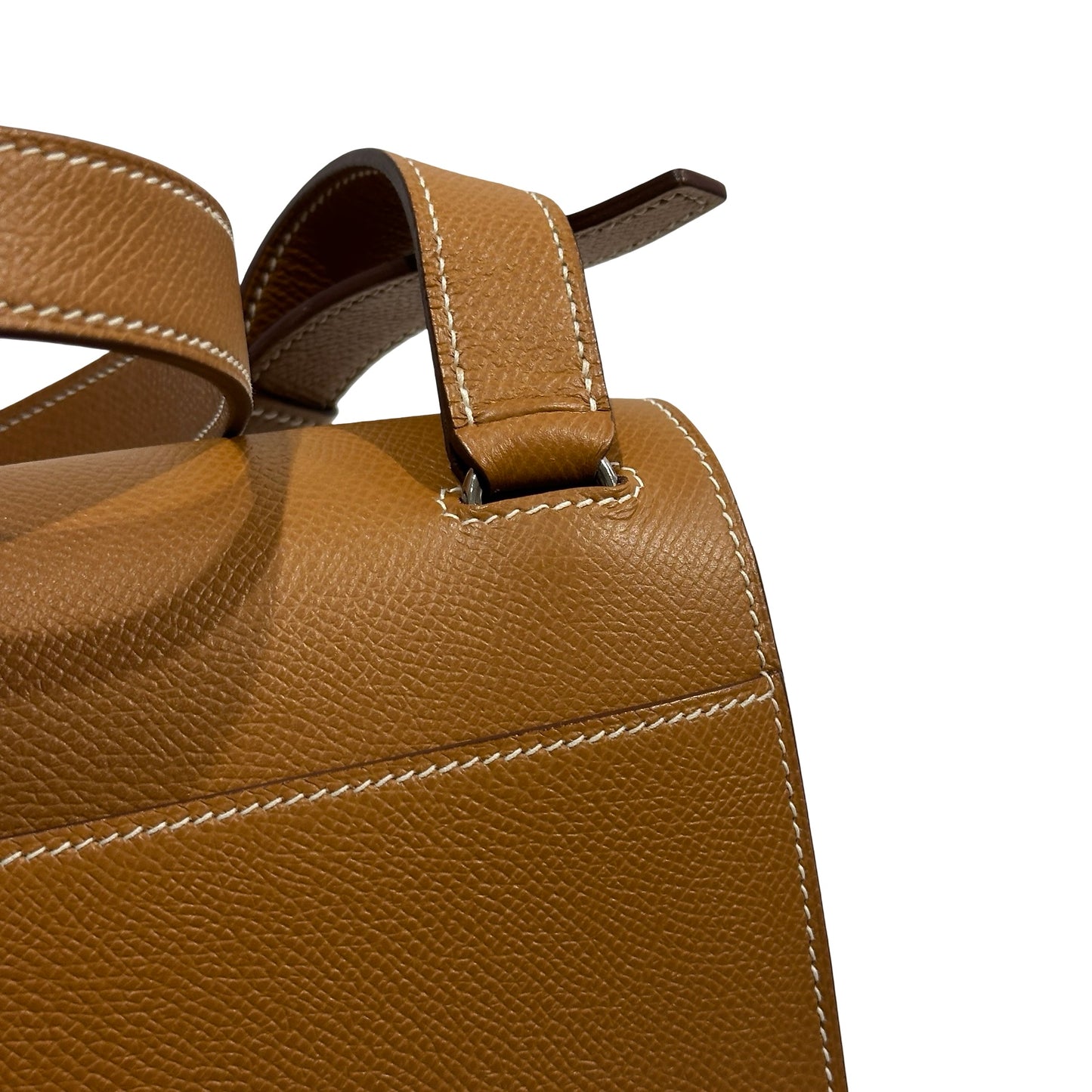 Used HERMES Epsom Della Cross body bag Gold Phw